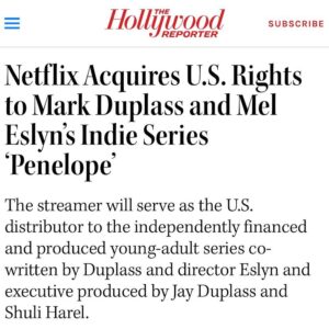 Mark Duplass Instagram - For those of you following the PENELOPE saga… we’ve found our US home in @netflix. I can’t believe I was writing these scripts almost four years ago. I can’t believe we’re about to bring this into the world. This story is deeply special to me. I cannot wait for you all to see it. We’ll have more news on the international portion of the release as it comes. ❤️✌️