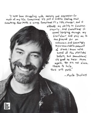 Mark Duplass Instagram - We firmly believe that mental health care should be affordable and accessible for everyone. Together, we will be the hopeful. TWLOHA and @markduplass will be going live this Sunday, December 10th to have an honest conversation about depression and anxiety—all while fundraising for mental health resources. We are so stoked to have this conversation together all while raising funds that will go directly toward our Treatment   Recovery Scholarship. The ability to keep our waitlist clear and say “yes” to as many people as possible is a game-changer.

Mark your calendars. We’ll see you right here on Instagram, December 10th at 7:00 pm ET.