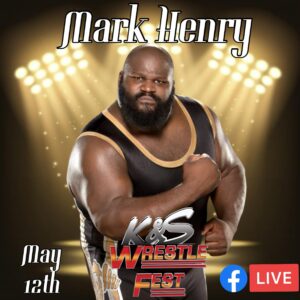 Mark Henry Instagram - On Sunday May 12th we welcome to the worlds famous K&S sportatorium… 
Former WWE European, ECW, and World Champion 
WWE Hall of Famer and current AEW superstar 
THE WORLDS STRONGEST MAN, @themarkhenry