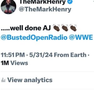 Mark Henry Instagram - You can’t base your life on how many tweets, likes,followers or views you get but is damn impressive when you can make one and get 1 million of them.