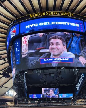 Mark Normand Instagram - Garden Variety! The celebrity cam really scraping the barrel. Thanks @thegarden & @nyrangers  for a fun night & a great game! See you queefs at the @beacontheatre 1/26 & 27! Comedy! #tuesdayswithstories #Wemightbedrunk #yadontsay #rangers #hockey #nyc #comedy #allovertheroad