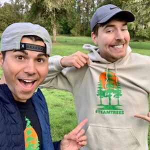 Mark Rober Instagram - 2 years ago today we launched @teamtrees. Coolest part is not only did we crush our goal of 20M trees but on average 2,600 trees/day are still being planted on teamtrees.org.
