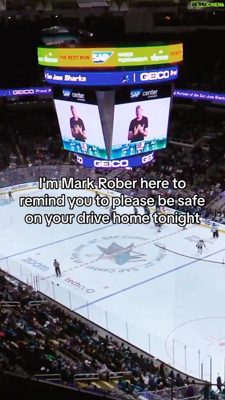 Mark Rober - 77.6K Likes - Just a little friendly PSA at the @sanjosesharks game. #revengineers @discovery @estefanniegg @theaulrich
