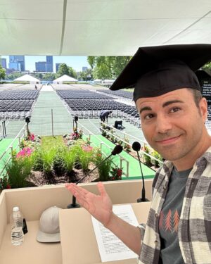 Mark Rober Instagram - MIT commencement speech tomorrow 😬. I’m not promising my graduation hat isn’t gonna fly away 400ft into the air at the end :)