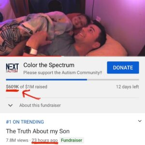 Mark Rober Instagram - Here’s some evidence there’s a lot of good people on the internet too. $600k in the first 24hrs is beyond overwhelming. It still hasn’t really sunk in. Can’t wait to see you all on the livestream. #colorthespectrum #autismacceptance