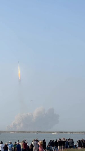 Mark Rober Instagram - What a time to be alive. That’s a 40 story building dominating the peskiness of gravity. My first launch to witness irl also happened to be the largest rocket ever built and is our future ticket to Mars. What a W for our species.