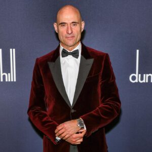 Mark Strong Instagram - Dunhill BAFTA dinner pic. Had the great good fortune to sit down with @laurentmalecaze @richard.e.grant and @mrsamclaflin - all great company… thank you @dunhill for the beautiful suit and @bremontwatches for the Supernova and @davebenett for the shot #fashion #style #fashionstyle #portraitphotography