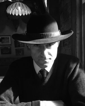 Mark Strong Instagram - Merlin and Agent Whisky’s hat during the filming of Kingsman the Golden Circle.. @pascalispunk #Kingsman #merlin #movie #fashion