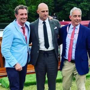 Mark Strong Instagram - Henley Regatta with Nick and Giles and the very knowledgeable Danny Harrison. My first time at the gathering of the boating clan and got a fascinating insight into @henleyroyalregatta Thanks to @bremontwatches @giorgioarmani #henley #rowing