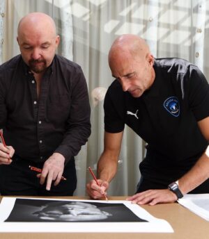 Mark Strong Instagram - Some amazing work by @drgotts as part of @socceraid for @unicef_uk 👏💥⭐️

You can buy and own one of the many portraits and raise vital funds to help children around the world. 

For more info, go to the link in the Soccer Aid bio 💙#soccer #football