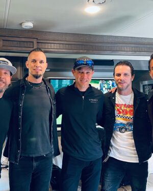 Mark Tremonti Instagram - It was such an honor to hang out with @JimmieJohnson, Richard & Kyle Petty, @jhnemechek, @erik_jones and the @LegacyMotorClub team yesterday! Thanks so much for adding us to the club, forever grateful!

#Daytona500 @Nascar #Nascar #Petty75