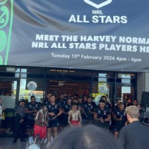 Marlee Silva Instagram - How special to be up here working at the best week of footy of the year, connecting with culture and telling the stories of mob doing what they do best 😍 can’t wait for the All Stars tomorrow night!! 🖤💛❤️