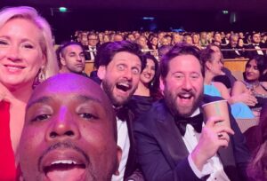 Martha Howe-Douglas Instagram - The real Winners were the ones who got a picture with Wilf from The Traitors…. 🥳🏆👻 #baftas #bbcghosts