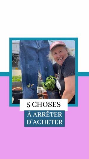 Marthe Laverdière Instagram - 🌱5 CHOSES À ARRÊTER D’ACHETER🌱
Si vous me suivez depuis un bout, vous savez que le recyclage et moi, ça fait un! Dans ce reel, je vous montre 5 choses que j’ai arrêté d’acheter et que je recycle à la place! 
🌷Je remplace le bac de jardinage acheté par un vieux bac dans lequel je fais des trous! Je pourrai ainsi faire des « étages » dans lesquels mettre mes plantes.
🌷À la place d’un sac de terre acheté, je réutilise la terre de mes vieilles plantes et je la nourris!
🌷Je remplace les billes d’argile pour drainer dans le fond de mes pots par des morceaux de styrofome ou des roches!
🌷Je remplace du paillis acheté par des feuilles!
🌷Et à la place d’utiliser des sacs de jardinage, j’utilise des vieilles jeans, c’est super pratique!☺️

#marthelaverdiere #horticultrice #réutiliser #recyclagedanslejardin #jardinageécologique #jardinageconscient #horticultureconsciente #5chosesàsavoir