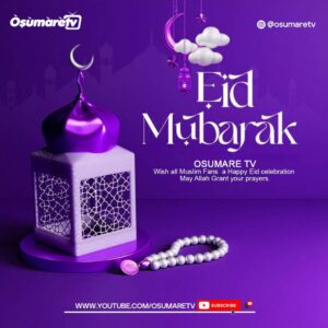 Martini Animashaun Instagram - EID MUBARAK to our Muslim lovers all over the World 🕌🌙 .. Keep watching @osumaretv on YouTube