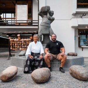 Martins Licis Instagram - 日本の力石はすごいです! Our first full Day in Japan filming for “Strength Unknown” couldn’t be more eventful and fulfilling 🙌 The lifting stones they have are on another level. With more then ten thousand historic stones accounted for, many with ancient engravings denoting successful lifters of said stones, I am left wondering, just how extensive was their stone lifting culture? Why did such an intense passion for stone lifting fade? What other surprises does this country hold in strength history? Well, thanks to these shrines that still honor these precious stones, we can get a little glimpse back in time, to a Japan that made the earth quake with a zest for hoisting rock and mastering strength. Thank you so much for having us and allowing us to give these lifts a go!