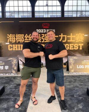 Martins Licis Instagram - What an epic setup here in Shanghai with @savickas_bigz for the FIRST EVER “Chinas Strongest” competition! Absolutely honored to referee alongside this legend. Huge thank you to @trav_hayes and @ambrulo for putting this together. Ever since we first came here to do seminars in 2019, you’ve continued to push the growth of our beloved sport and it brings me great joy.