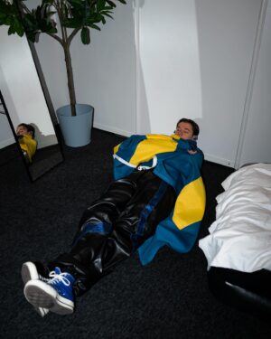 Martinus Gunnarsen Instagram - A guy who has been working so hard he is falling asleep everywhere, hopefully I have your vote tomorrow on the ✨Eurovision Final✨ Would mean a lot🥹 ONE DAY LEFT