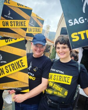 Mary Chieffo Instagram - CHIEFFOS ON THE PICKET LINE! 

#sagaftrastrong #sagaftrastrike #sagaftrafamily #power2performers