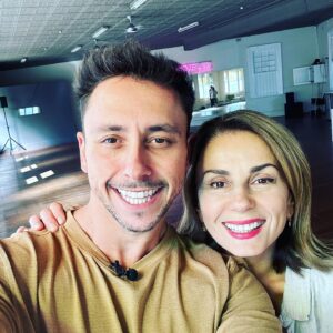 Mary Coustas Instagram - My @dancingau partner for this season is….

@effiegoodthanks 🪩🥳⭐️💃

So excited to be partnered with this pocket rocket who just makes me laugh all day 🤣

Some fun routines coming your way! @channel7 #dancingau