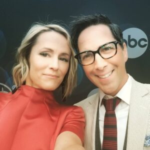 Mary Stuart Masterson Instagram - ABC upfronts with red carpet pal, Dan. I'm here "For Life". He's "The Baker and the Beauty"