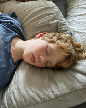 Mary Stuart Masterson Instagram - The baby had a birthday. He’s 11. And watching him sleep still takes my breath away. Fierce tender beast.  #grateful