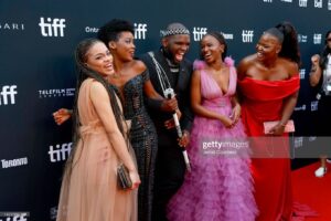 Masali Baduza Instagram - a night to remember forever and ever and ever 🤎 

dressed by @cindybamofficial 
makeup by @facesbydom 
nails by @nails_by_boon 
#torontofilmfestival #thewomanking