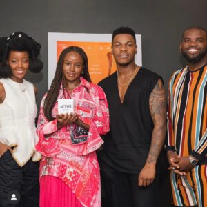 Masali Baduza Instagram - feeling deeply grateful for the past month — here are some highlights:

1. seeing the billboard with my own eyes in la 🥹 
2. getting to hold THEE box with @actorspaces!! thank you for all that you guys do. 
3. thank you for having us wits 🫶🏾 if you saw this on my story, pretend you didn’t 🤪 
4. baby’s first radio show! waking up at 4.45am was a TRIP. thank you @959breakfast_ 😘
5. the biggest thank you to @thebemagugu for dressing me for my press events. you’re a visionary and I felt like a boss babe in your garments 💅🏾🤎 STYLED BY @dulmasilela LOVE U BBY 🍾
6. my dearest @robynritchiee & @siphemamba thank you for sharing the sa premiere with me. love you guys deep 🫶🏾 
7. to my alhambra crew! thank you for a fun-filled trip, packed with so much laughter. (that ticket still haunts me lol) 😂 @stridsters @celine.r.beck @analisamichelle @gracemichellembayah @milbelynn 

🤎🤎🤎