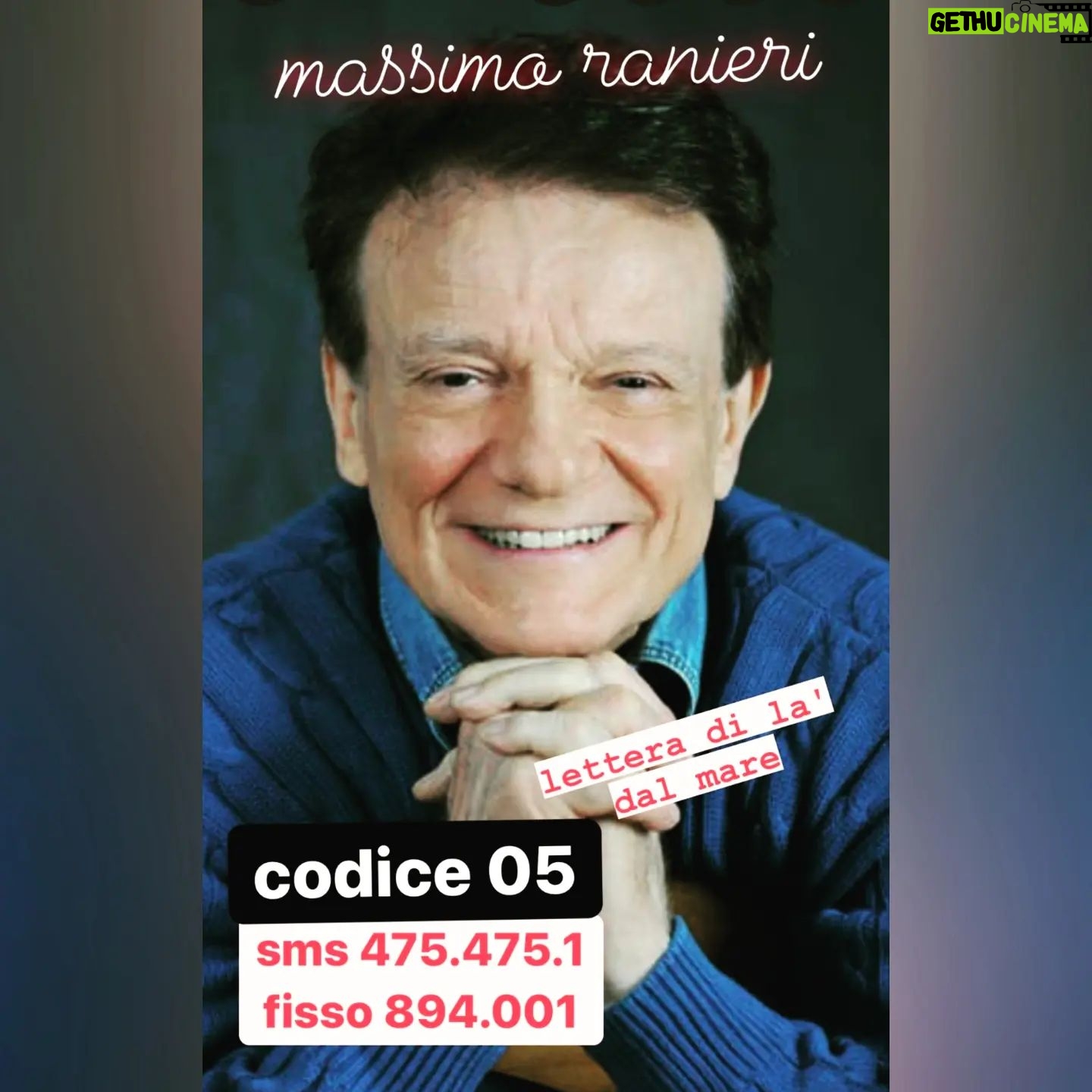 Massimo Ranieri - 6.5K Likes - LETTERA DI LĆ DAL MARE al codice 05
SMS al 4754751
Telefono fisso 894001