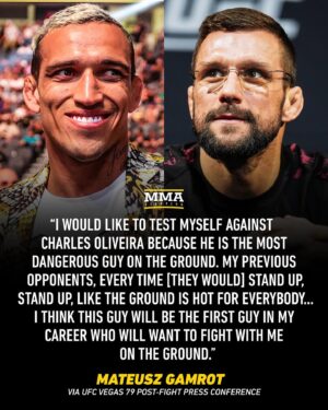 Mateusz Gamrot Instagram - Gamrot wants to go to the ground with Oliveira 👀