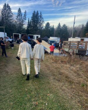 Matia Jackett Instagram - For just over 20 days I had the honour to work on @boyinthewoodsfilm, which shares the true story of Maxwell Smart and his courageous story of surviving WWll. My time on @boyinthewoodsfilm was one of the best experiences I have ever had on a set. I Made friends, we shared stories, we had lunch together everyday, we went on long drives, we worked long hours together. What I have taken away from this set is that working on a set far away from home taught me the importance of how valuable friendship and family is. Especially friendship. Maxwell Smart was only 12 years old when he was separated from his mother, and only a few years later he had lost his best friend. I, myself cannot even fathom what he has gone through. This story is so important and it is something that should never be forgotten.

Today at 2:30PM EST on the history channel, the documentary, Cheating Hitler: Surviving the Holocaust directed by Rebecca Snow, @snowdocs is playing. I highly recommend watching it if you can. 

Also side note I guess there is some plus to looking like a 13 year old boy. ;)

#boyinthewoodsfilm
