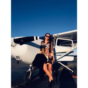Matreya Fedor Instagram - I flew a plane the other night! No, I don’t have any training. I winged it.