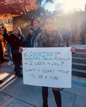 Matreya Fedor Instagram - I will not accept what I cannot change. I will change what I cannot accept. 
I am here today, standing up for our children, for our sisters and brothers, for all victims of sexual assault, for myself. I came in protest of the judicial ruling of a man who’s name is protected by the court. After being found guilty of sexually assaulting two teenage girls on separate occasions, the “appropriate” sentence was determined to be two weeks of jail time. One of his victims was hospitalized and left in critical condition. Her physical rehabilitation took far longer than the time he will serve, let alone the emotional recovery that will last a lifetime. My heart is broken. I cannot believe this happened in my community. I cannot believe how much our judicial system has failed to protect our youth and failed to support survivors of sexual assault. 
If you share my opinion: that the judicial system should not allow people with a clear bias in favor of violent offenders to determine our fates, please sign the petition to have Judge Paul Meyers removed from his position. I have posted the link in my bio. I encourage you to do your own research into Judge Meyer’s career and rulings. I ask that you please do not sign the petition based off my account alone. I do not believe in asserting power over someone’s life in a way that could negatively affect their future without merit. 
Thank you for taking the time to read this. Thank you to all the people who spoke so bravely today, to everyone who came out in support, and to everyone who voices support for survivors. 
#metoo #timesup