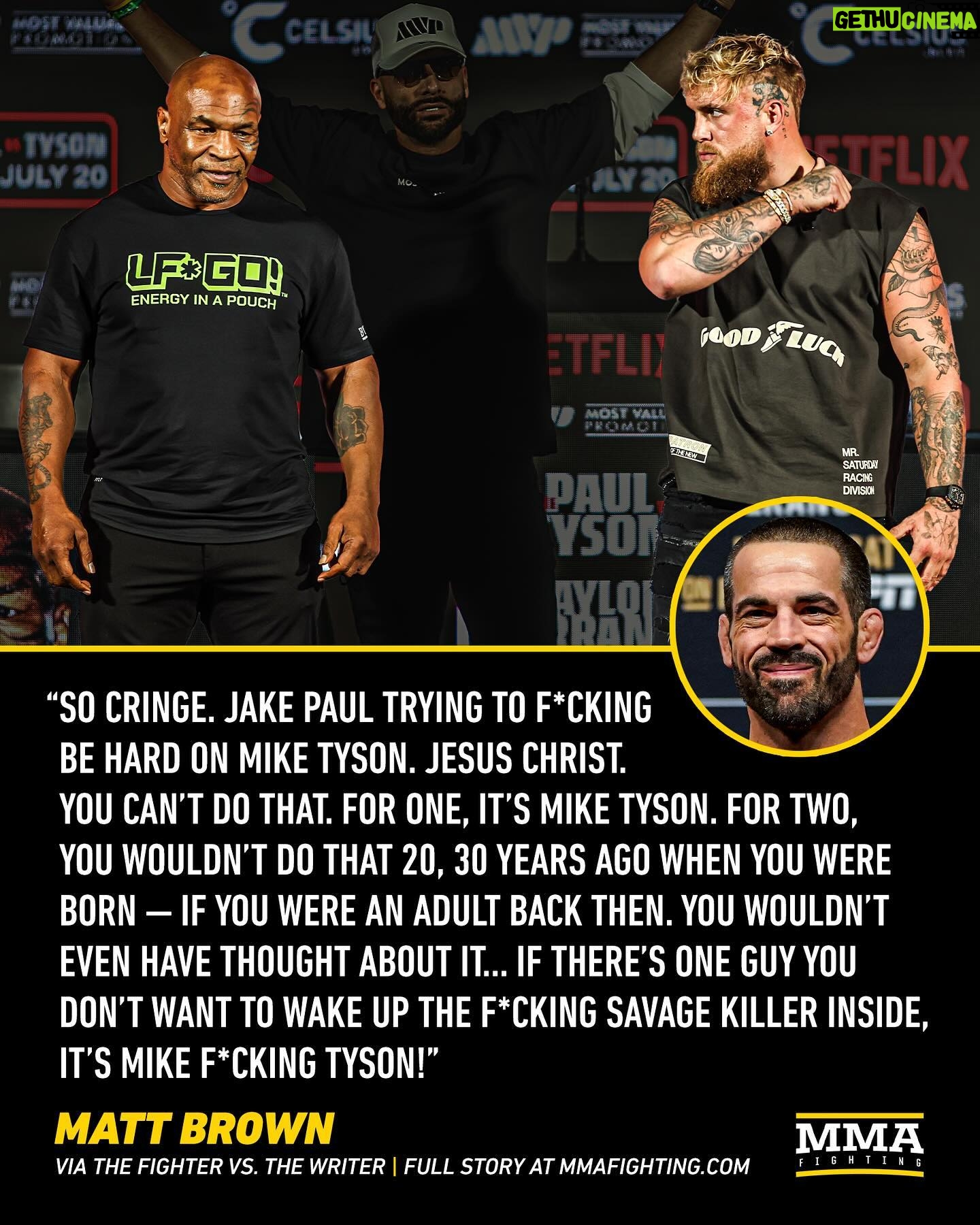 Matt Brown - 8.9K Likes - Is Jake Paul making a mistake by waking up the “savage killer” inside Mike Tyson?