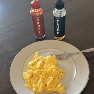 Matt Brown Instagram - Usually I make them over easy today I scrambled but no matter how I cook them the truffle @sauce makes eggs taste like a damn gourmet restaurant every time I can’t get enough of this stuff!