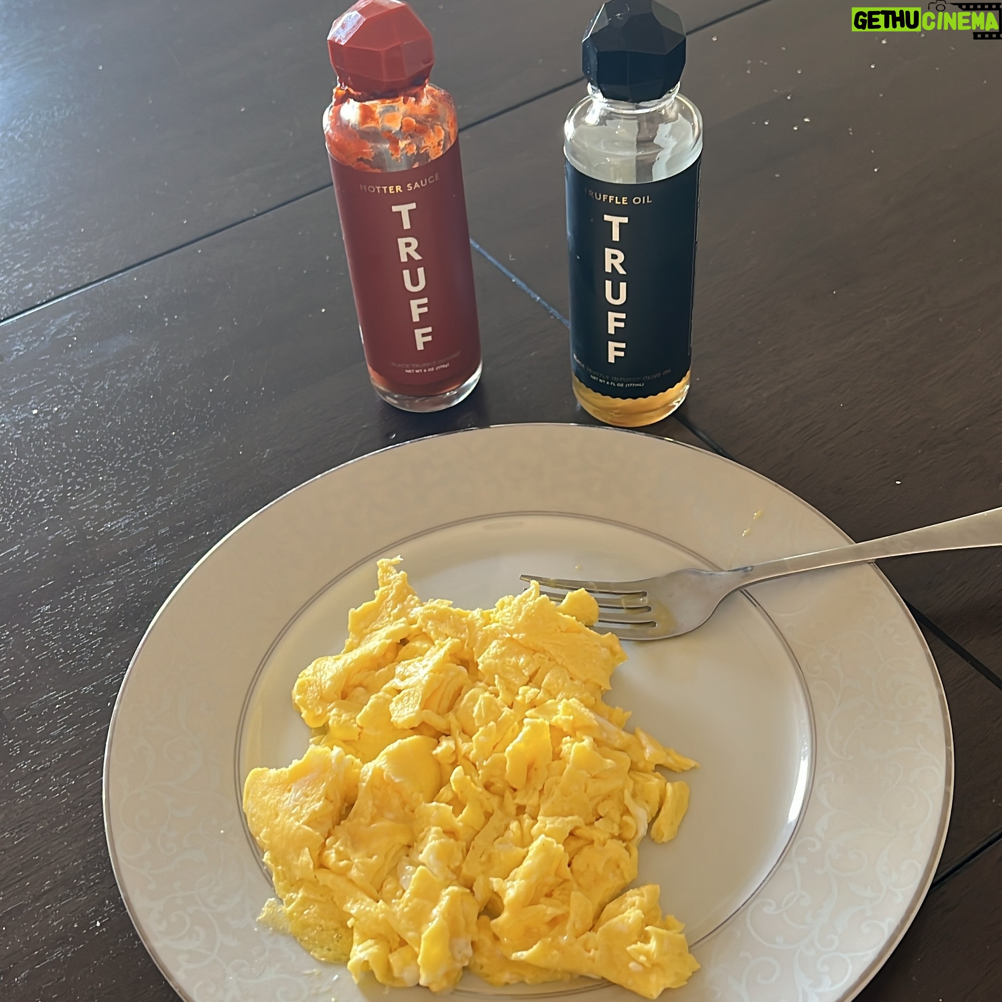 Matt Brown - 688 Likes - Usually I make them over easy today I scrambled but no matter how I cook them the truffle @sauce makes eggs taste like a damn gourmet restaurant every time I can’t get enough of this stuff!