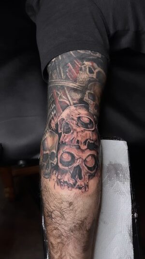Matt Brown Instagram - Dope tat work by my dude @dopesoultattoo today! Might have been the most painful ink I’ve got yet but was worth it for this beautiful work!