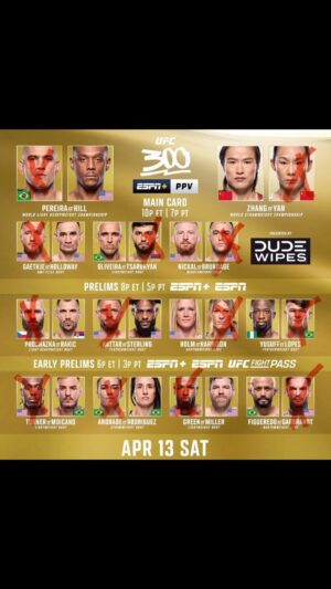 Matt Brown Instagram - Here’s my wrong picks for tonight. Bet opposite and thank me later.