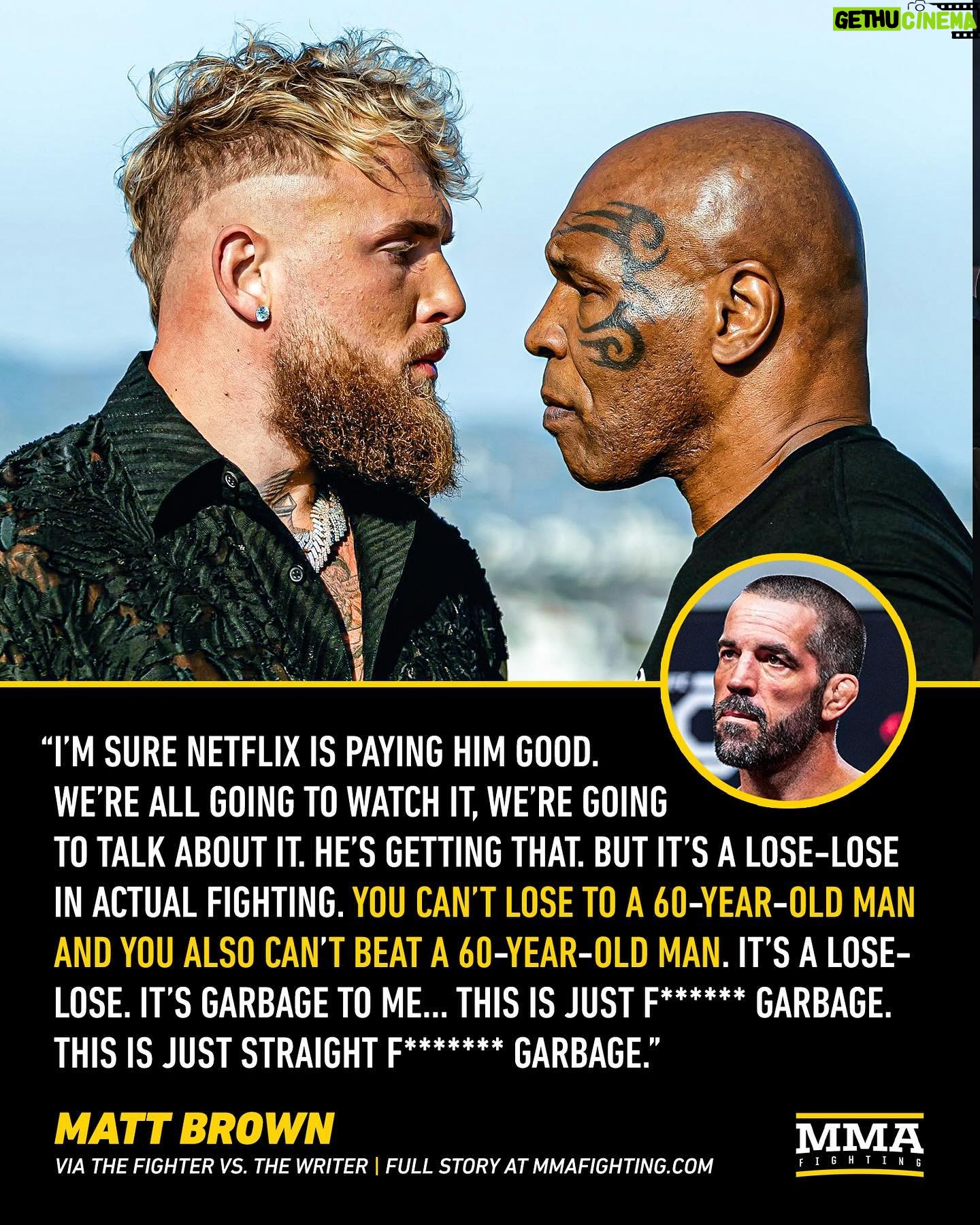 Matt Brown - 13.1K Likes - Is Jake Paul in a “lose-lose” situation against Mike Tyson?