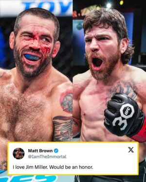 Matt Brown Instagram - Matt Brown responds to Jim Miller’s callout 🤝 #UFCVegas84