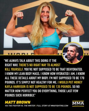 Matt Brown Instagram - Matt Brown on difficult weight cuts: “There’s no right way to almost kill yourself.”