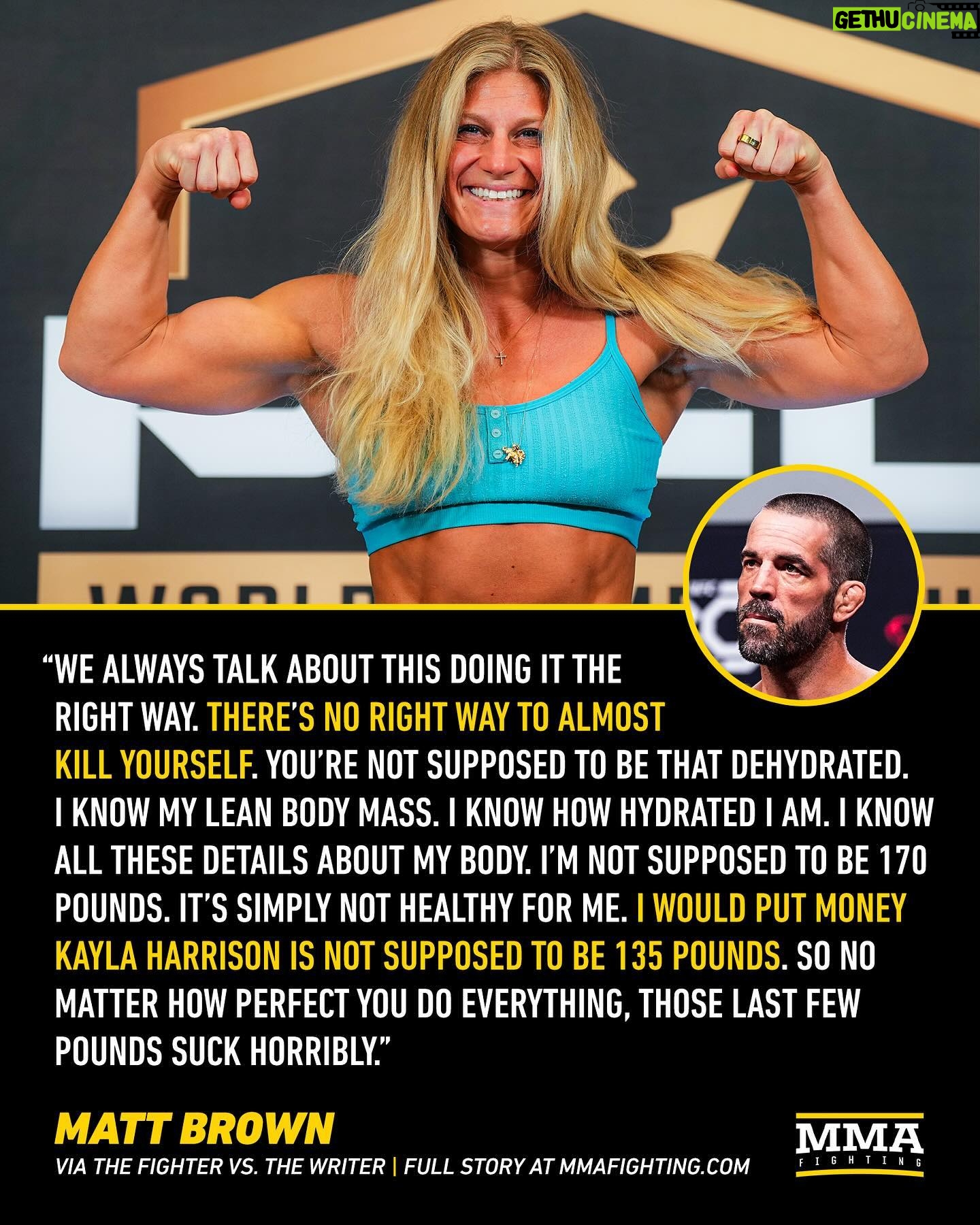 Matt Brown - 4.1K Likes - Matt Brown on difficult weight cuts: “There’s no right way to almost kill yourself.”