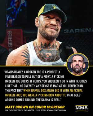 Matt Brown Instagram - Matt Brown talks Conor McGregor’s injury 🦶