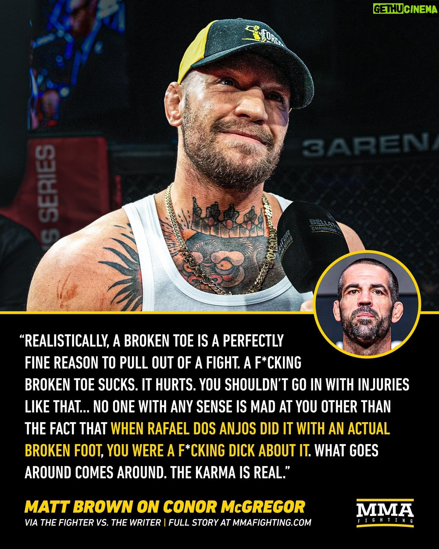 Matt Brown - 9.2K Likes - Matt Brown talks Conor McGregor’s injury 🦶