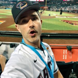 Matt Dallas Instagram - Last night I was invited to throw the opening pitch at the Arizona Diamondbacks game for #pride night. Such an honor for my hometown team to have me. It was so inspiring to look up at the thousands of fans wearing their pride so visibly. And having my family all there with me made the night that much more magical. Huge thanks to @dbacks Happy pride y’all 🌈💗🏳️‍⚧️