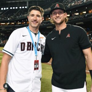 Matt Dallas Instagram - Last night I was invited to throw the opening pitch at the Arizona Diamondbacks game for #pride night. Such an honor for my hometown team to have me. It was so inspiring to look up at the thousands of fans wearing their pride so visibly. And having my family all there with me made the night that much more magical. Huge thanks to @dbacks Happy pride y’all 🌈💗🏳️‍⚧️