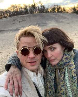 Matt Lanter Instagram - Before/After a night out with @mslesliebibb 
#behindthescnes of #jupiterslegacy 

#superheroes #superhero #newonnetflix #nightout #tvshow