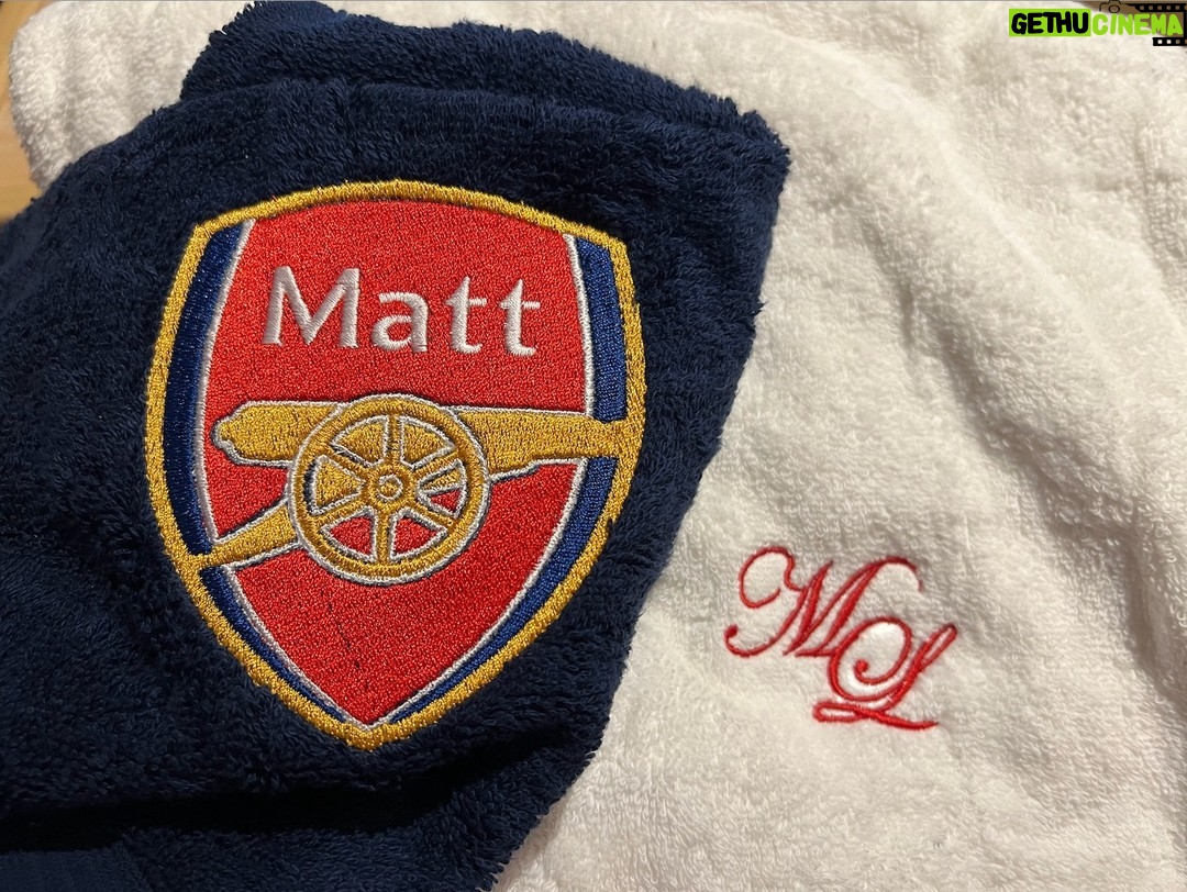 Matt Lucas - 1.2K Likes - Thank you so much to @connorbu4cher (or @cbespoke1 on TikTok) for my goodies! An Arsenal towel and a bespoke bathrobe. And my full name on it, too! I haven't been called my full name since I was a naughty child. 'Matthew, come here this instant!' Much love to everyone at cbespoke.co.uk