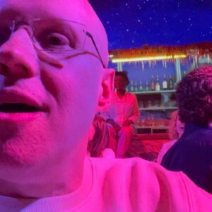 Matt Lucas Instagram - Thanks to everyone at @mammamiapartyuk for delicious food, great performances and the catchiest ABBA tunes in town! Thanks also to @laurahlvn for singing and dancing along with me. A wonderful night. Everyone was buzzing x (and yes I had permission to film!)