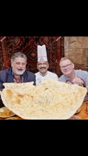 Matt Preston Instagram - Sure - me eating the world’s biggest naan with @garymehigan and legendary Indian chef J P Singh @jp7068 is the headline but I reckon this gulab jamun - the best, tastiest and lightest I’ve tried - from Bukhara @itcmaurya is the real story… And all people ever talk about with Bukhara is their excellent tandoor work!
Tell me if you know of a better gulab jamun!!! Or a bigger naan!!!